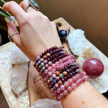 Load image into Gallery viewer, Sacral Chakra - Brazilian Garnet + Multicolor Tourmaline Bracelet