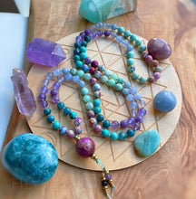Load image into Gallery viewer, Ocean Floor - Sea Sediment Jasper, Dragons Egg Agate, Angelite, Blue + Lavender Chalcedony, Magnesite, Apatite, Amethyst, Jade, Green Angelite