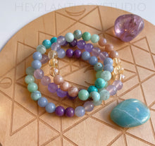 Load image into Gallery viewer, Ocean Floor Set of Three - Gemstone Stretch Bracelet Stack
