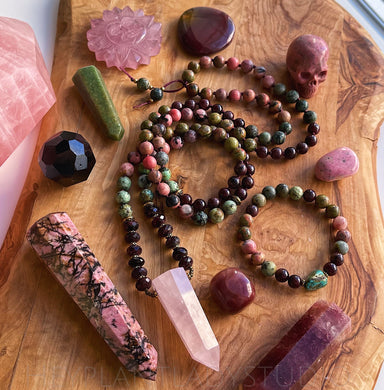 Heart Opener - 108 Bead Mala Necklace + Bracelet SET