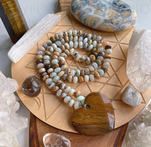 Load image into Gallery viewer, Heart of Gratitude- 108 Opals + Picasso Jasper Heart