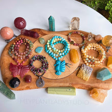 Load image into Gallery viewer, Sunshine State of Mind - Hand Carved Agate Sunflowers, Yellow Calcite, Citrine, Amazonite, and Sunstone