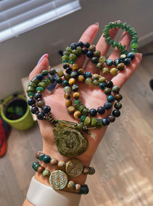 Activating Your Potential - Pietersite, Green Garnet, Siberian Green Jade, Tigers Eye, and Chrysocolla