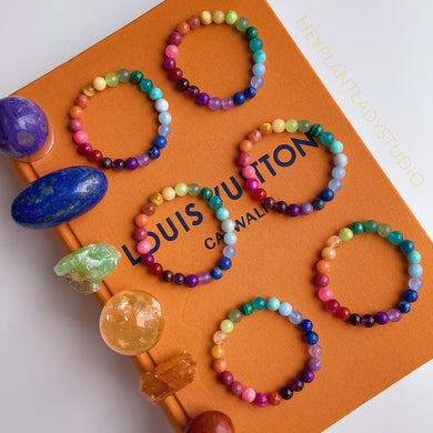 Return of the Sun - Rainbow Gemstone Stretch Mala Bracelet