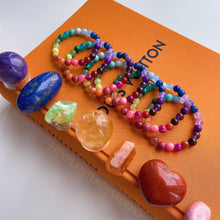 Load image into Gallery viewer, Return of the Sun - Rainbow Gemstone Stretch Mala Bracelet