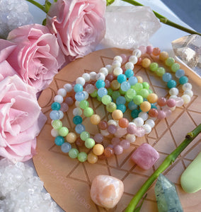 Candy Clouds - Stretch Pastel Gemstone Bracelet