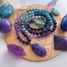 Load image into Gallery viewer, Deep Sea - AAA Charoite Pendant - Onyx, Purple Tigers Eye, Amethyst, Lepidolite, Lavender Amethyst, Aquamarine, Apatite, Jade, Amazonite