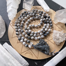 Load image into Gallery viewer, Guardian of Prosperity - Vintage Jadeite Pixiu Carving - Selenite + Quartz + Dendritic Agate