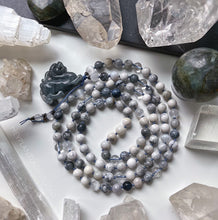 Load image into Gallery viewer, Guardian of Prosperity - Vintage Jadeite Pixiu Carving - Selenite + Quartz + Dendritic Agate