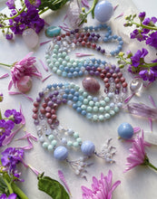 Load image into Gallery viewer, Angelic Healing - Angelite, Selenite, Aquamarine, Green Moonstone, AAA Blue Lace Agate, Lavender Kunzite, Blue Chalcedony, Lepidolite, Amethyst, Clear Quartz