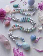 Load image into Gallery viewer, Living in Harmony - Amazonite, Morganite, Aquamarine, Rose Quartz, Amazonite, Pink Opal, Angelite, Blue Chalcedony, Clear Quartz, Green Moonstone, Selenite, Howlite, Eagle Eye,
