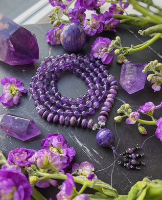 Violet Flame Healing - AAA Charoite Guru + AA Amethyst + Diamond Cut Clear Quartz