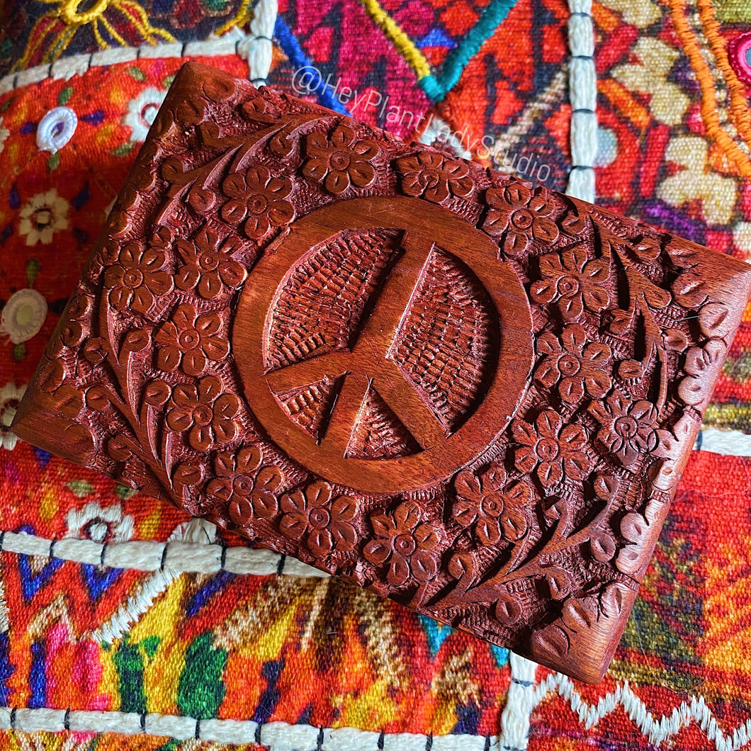 Hippie Treasures - Peace Sign Jewelry Box