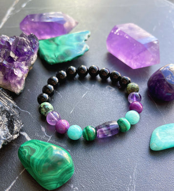 Stand in Your Power - Gemstone Stretch Mala Bracelet