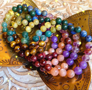 Rooted in Nature Bracelet - Gemstone Rainbow Bracelet