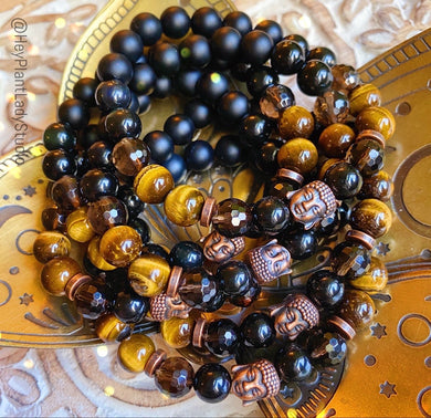 Protect Your Energy - Copper Buddha Mala Bracelet