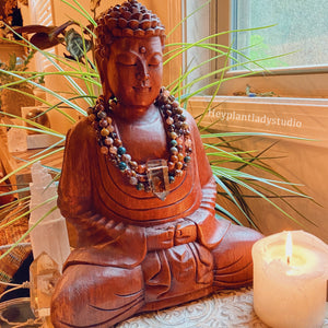 Hand Carved Meditating Buddha