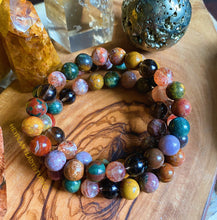 Load image into Gallery viewer, Earthsong Bracelet - Ocean Jasper + AAA Sunstone + Smoky Quartz