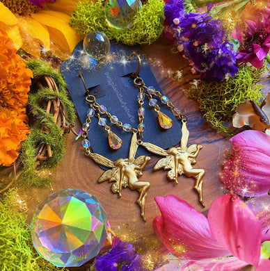 Fancy Fairies - Swarovski + Brass Earrings