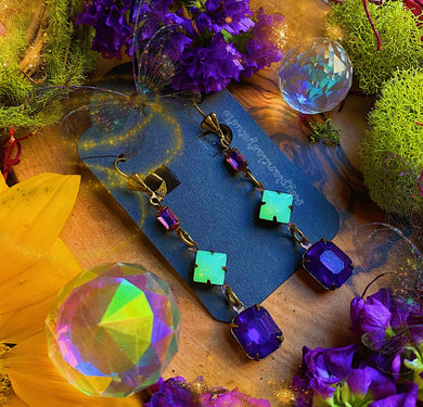Fairy Queen - Frosted Violet Dangles