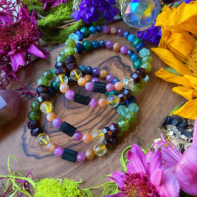 Gem Collector - Luxe Rainbow Gemstone Bracelet + Black Tourmaline