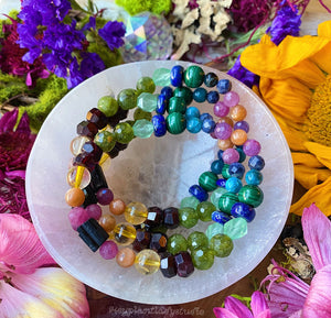 Gem Collector - Luxe Rainbow Gemstone Bracelet + Black Tourmaline