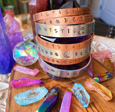 Hand Stamped Boho Cuff - You Choose