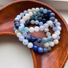 Load image into Gallery viewer, Purify the Soul Bracelet - Aquamarine, Rainbow Moonstone, Blue Chalcedony, Sodalite