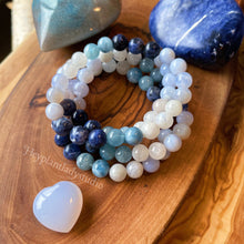 Load image into Gallery viewer, Purify the Soul Bracelet - Aquamarine, Rainbow Moonstone, Blue Chalcedony, Sodalite