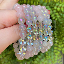 Load image into Gallery viewer, Fairy Dust Bracelet - Rose Quartz + Mystic Rose Quartz + Aura Quartz