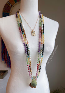 Gentle Healing  - 108 - Ocean Jasper, Amazonite, Moonstone, Citrine, Picture Jasper, Howlite, Mother of Pearl, Quartz, Petrified Wood
