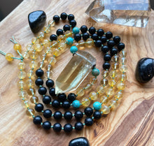 Load image into Gallery viewer, RESERVED - Protect + Revitalize  - 108 - Shungite, Genuine Turquoise, Natural Citrine