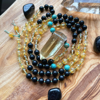 RESERVED - Protect + Revitalize  - 108 - Shungite, Genuine Turquoise, Natural Citrine