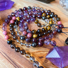 Load image into Gallery viewer, Radiant Soul - 108 - Amethyst, Citrine, Rhodonite, Strawberry Quartz, Smoky/Clear Quartz, Garnet, Hematite, Tigers Eye
