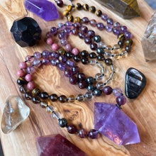 Load image into Gallery viewer, Radiant Soul - 108 - Amethyst, Citrine, Rhodonite, Strawberry Quartz, Smoky/Clear Quartz, Garnet, Hematite, Tigers Eye