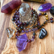 Load image into Gallery viewer, Radiant Soul - 108 - Amethyst, Citrine, Rhodonite, Strawberry Quartz, Smoky/Clear Quartz, Garnet, Hematite, Tigers Eye