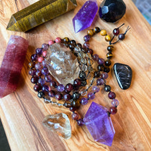 Load image into Gallery viewer, Radiant Soul - 108 - Amethyst, Citrine, Rhodonite, Strawberry Quartz, Smoky/Clear Quartz, Garnet, Hematite, Tigers Eye