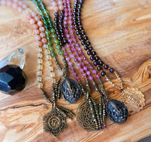 Load image into Gallery viewer, Manifestation - 108 - Luxe Garnet Mandala Mala