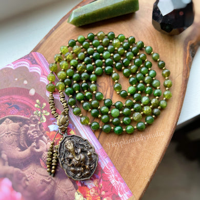 Growth - 108 - Luxe Peridot + Russian Jade Mala