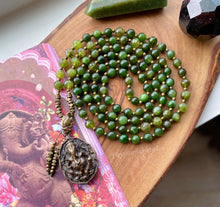 Load image into Gallery viewer, Growth - 108 - Luxe Peridot + Russian Jade Mala