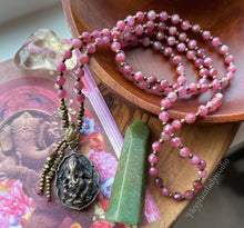 Load image into Gallery viewer, Compassion - 108 - Luxe Pink Tourmaline + Ganesha Mala