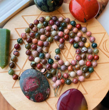 Load image into Gallery viewer, Nuture the Soul - 108 - Imperial Jasper, Ocean Jasper, Red Flower Picture Jasper, Bloodstone