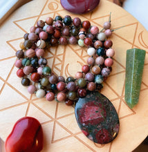 Load image into Gallery viewer, Nuture the Soul - 108 - Imperial Jasper, Ocean Jasper, Red Flower Picture Jasper, Bloodstone
