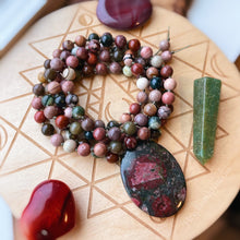 Load image into Gallery viewer, Nuture the Soul - 108 - Imperial Jasper, Ocean Jasper, Red Flower Picture Jasper, Bloodstone