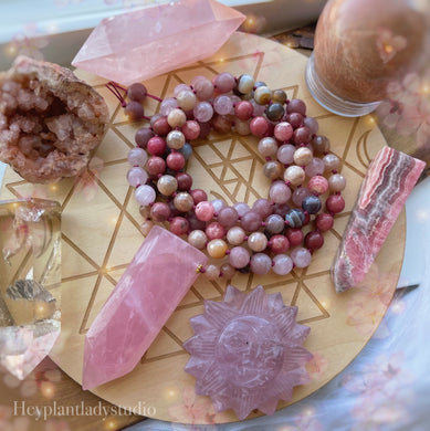 Healing the Heart - Rhodochrosite, Botswana Agate, Sunstone, Strawberry Quartz, Rose Quartz, Rhodonite