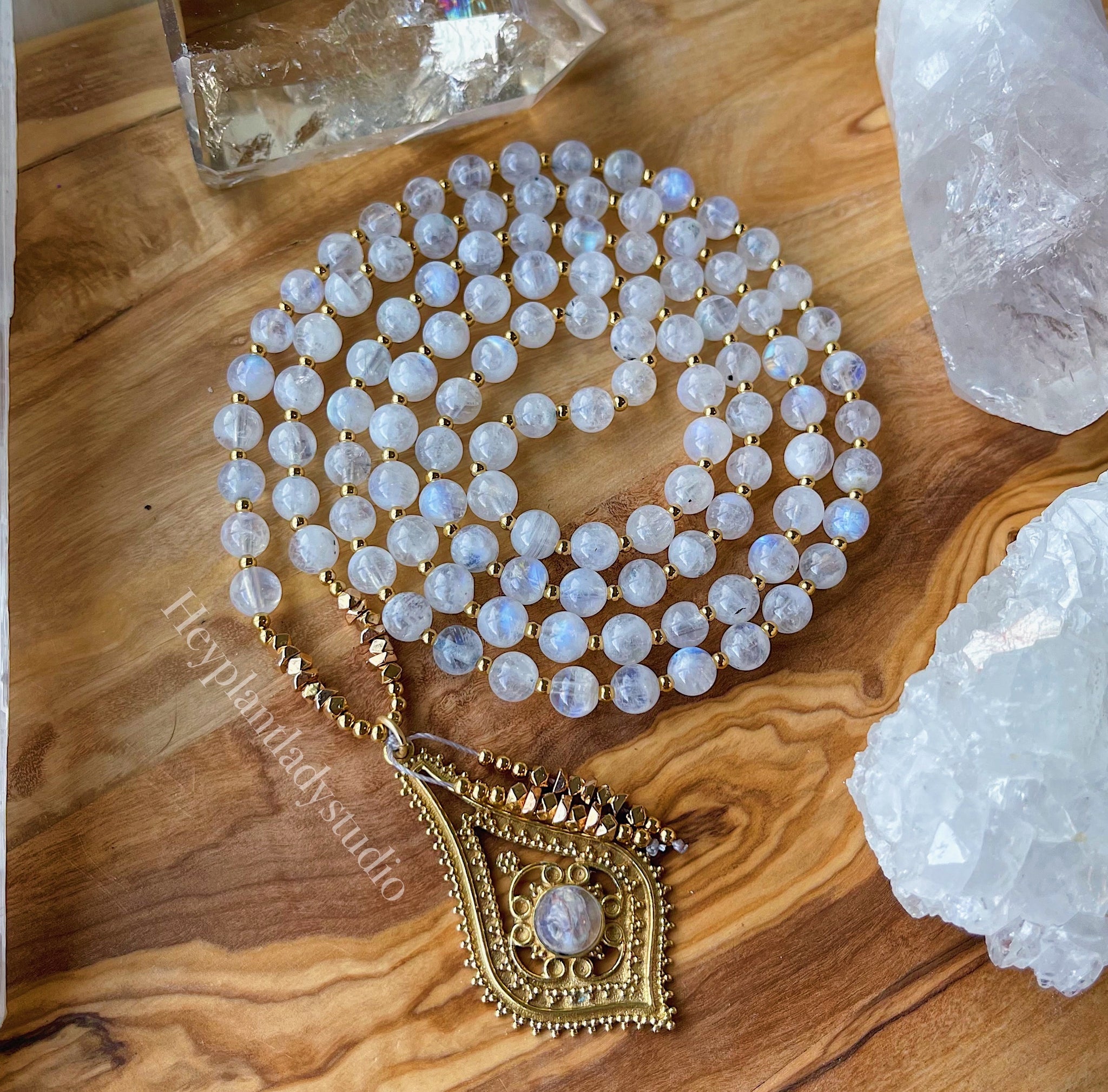 Moonstone clearance mala necklace