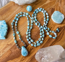 Load image into Gallery viewer, Serenity - 108 - Luxe Larimar + Labradorite Mala