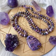 Load image into Gallery viewer, Midnight Magic - 108 - Natural Charoite Mala Necklace