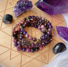 Load image into Gallery viewer, Berry Bliss Bracelet Set of Four - Jewel Tone Gemstone Stretch Bracelets