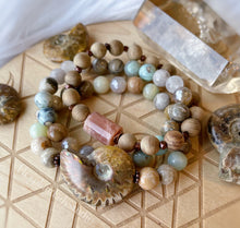 Load image into Gallery viewer, Sandcastle Set of Three -  Gemstone Stretch Bracelet Stack